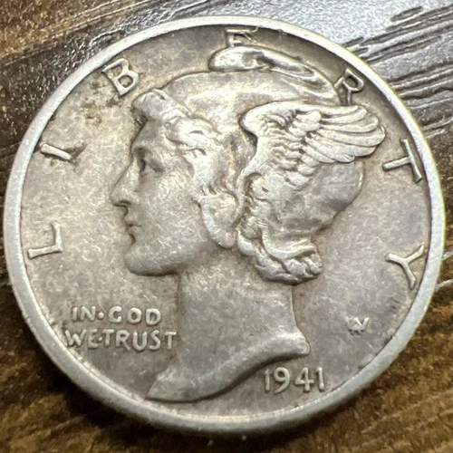 1941 MERCURY SILVER DIME ACTUAL COIN Get More Today & Save Shop Here Buy Here