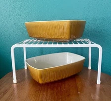 Vintage MCM Franciscan Discovery Yellow Casserole Dishes 