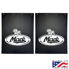 Mack Mud Flaps Poly  24” X 30” MACK Bulldog Logo (pair) Black