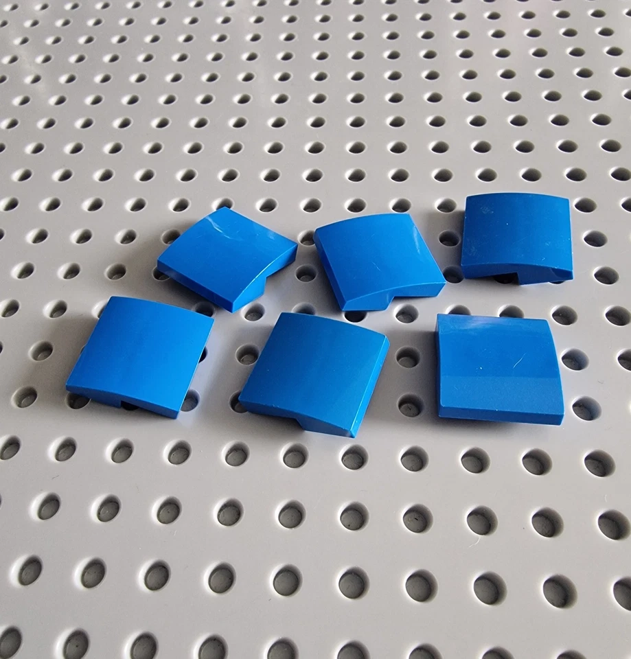 Lego Bogenstein Schrägstein Dachstein 2x2 Blau 6 Stück 15068 A299 - Bild 1 von 1