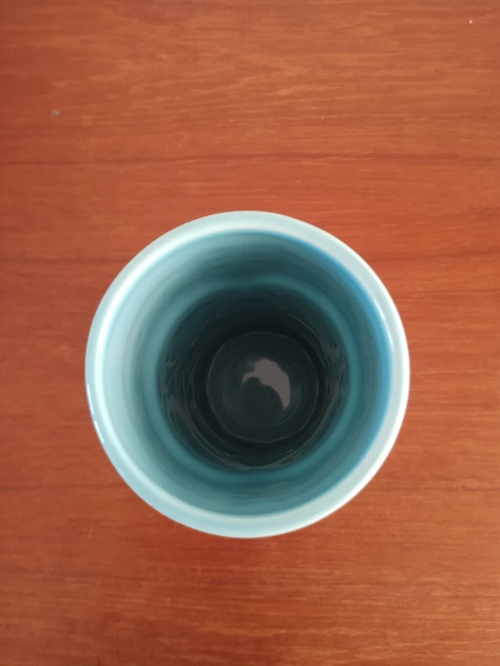 Taza Tiki azul gres Genware barra tropical Foto 3 de 4