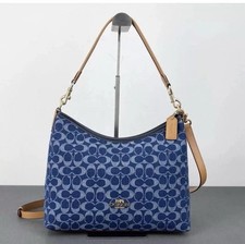 COACH  Laurel Shoulder Bag Signature Denim Denim/Natural CY702 Outlet NEW