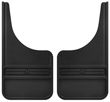 Universal Muddog Mud Flaps  Rubber Front Mud Flaps - 12" w/o Weight - Black