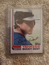 Bucky Dent 1982 Tops Off Cut Card#240