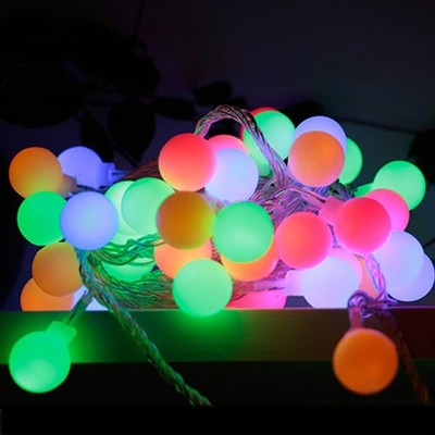 Bunte LED Wasserdichte Kugel Lichterkette für Innen und Außen Dekoration