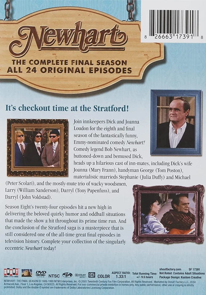 Newhart: The Final Season (DVD) Bob Newhart Mary Frann (Importación USA) - Imagen 3 de 4