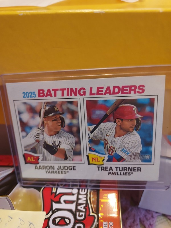2026 Topps Heritage Aaron Judge / Trea Turner Batting Leaders #1