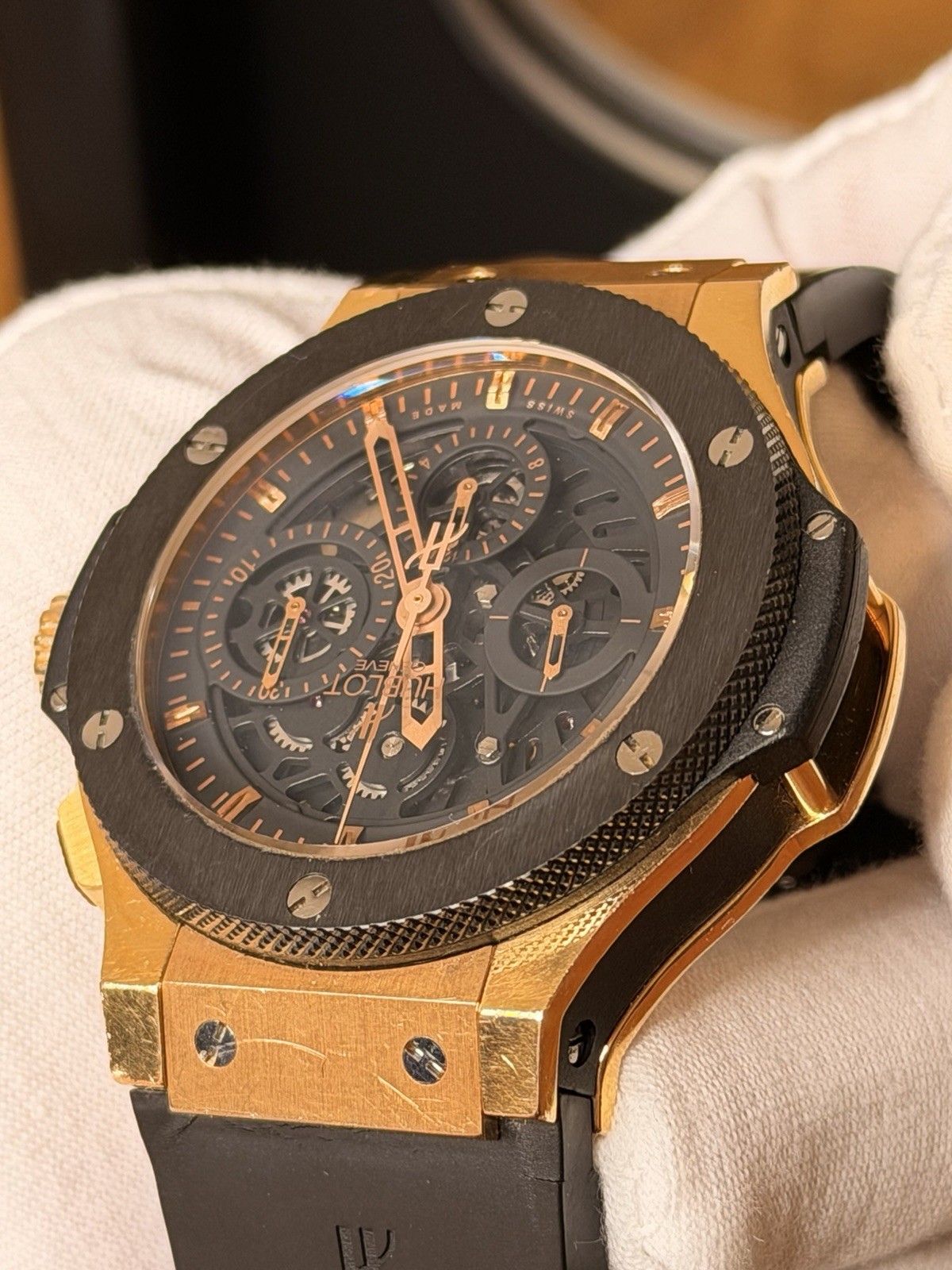 Hublot Big Bang Aero Bang 44mm 18k Rose Skeleton 310.PT.1180.RX Limited /500 Box