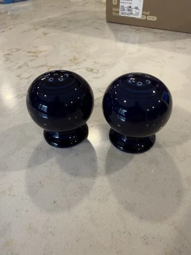 Fiestaware Cobalt Blue Salt and Pepper Shakers Vintage