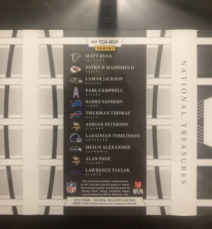 Folleto del cofre del tesoro de los tesoros nacionales 2022/25 Salón de la Fama de la NFL Tom Brady Foto 4 de 4