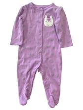 Carters Infant Girls Purple Sparkle Rainbow Unicorn Sleeper Footie Pajamas 3-6m