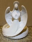YANKEE CANDLE VINTAGE ANGEL PRAYING CANDLE HOLDER WHITE DISCONTINUED USED
