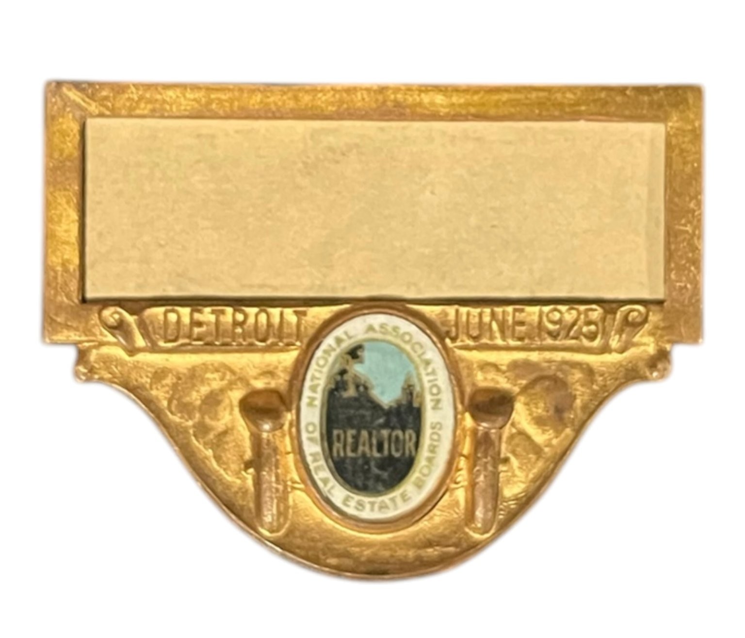 National Association Real Estate Boards Pinback Button Badge Detroit 1925
