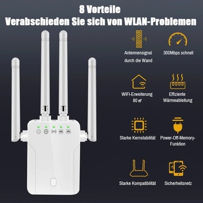 WLAN Repeater WIFI Mesh Verstärker Booster Signal Extender 2GHz WiFi Booster