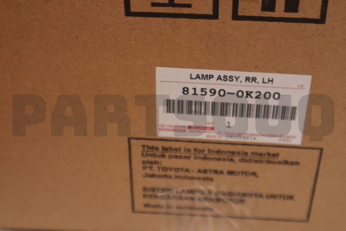 815900K200 Genuine Toyota LAMP ASSY, RR, LH 81590-0K200 | eBay