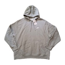 Nike Sportswear Club Fleece Hoodie Mens XXL Gray Pullover Sweatshirt Logo Swoosh