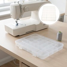3pcs 18 Grids Clear Organizer Box, Bead Storage Containers