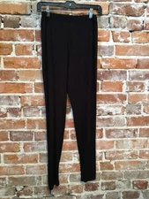 Match Point Black Knit Leggings S New USA MADE Pull-On Layers