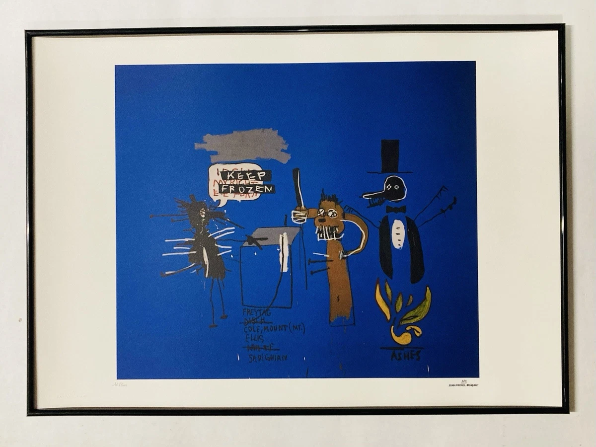 Lithographie Jean-Michel Basquiat Signée Numérotée à La Main - Avec COA, Timbre Original