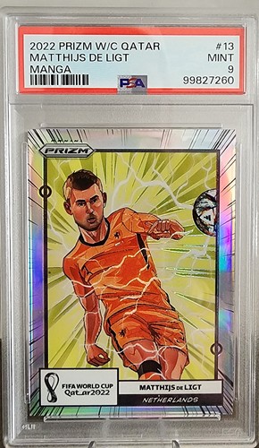 Matthijs De Ligt MANGA SSP #13 PSA 9 MINT-2022 Panini Prizm World Cup Qatar
