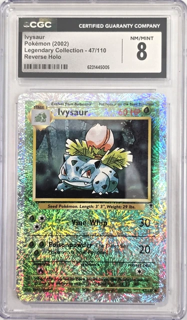 Pokémon IVYSAUR 47/110 Reverse Holo Legendary Collection Graded CGC 8 NM/MINT 🍒
