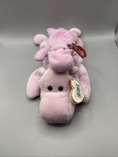 Ty Beanie Babies 1994 Happy the Hippo (Lavender body) - Retired