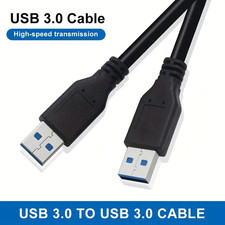 USB 3.0 A Male to A Male Cable Data Transfer Super Speed Power Charger Metal LOT