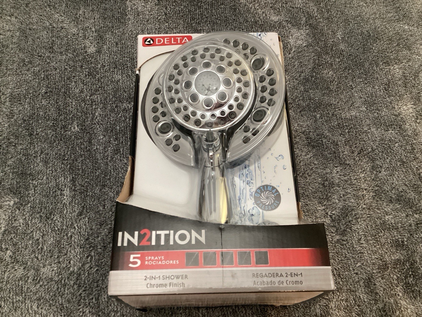 Delta In2ition Spotshield Chrome Finish 6.5-in Round Dual/Co