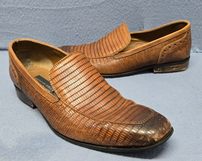 Giorgio Brutini Shoes Mens Size 8.5 M Leather Lizard Loafers  display picture 2