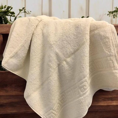 Cawö Frottiertuchserie Noblesse Uni 1001 Natur Handtuch 50 x 100 cm