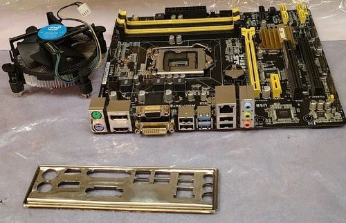 Asus B85M-E/CSM B85 LGA 1150 Micro ATX DDR3 SATA3.0 Desktop Motherboard IO & Fan