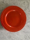 Red Wing Pottery Chevron 15” Sandwich Tray Orange Red Serving Platter