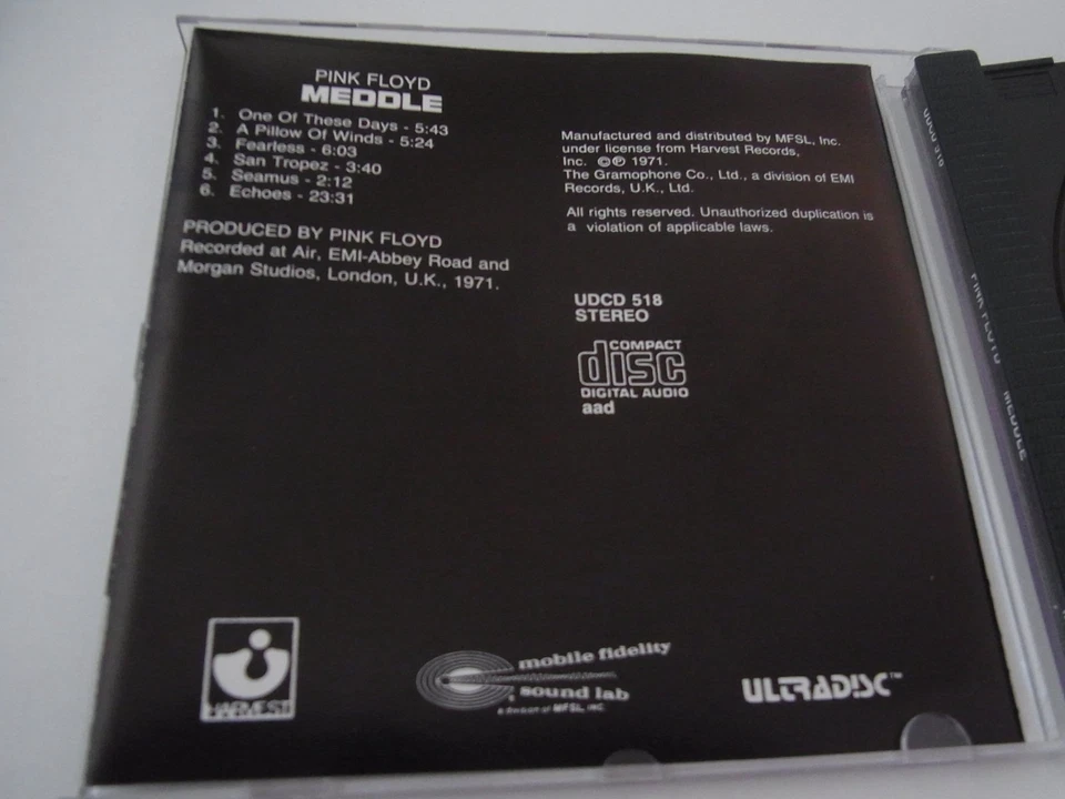 Pink Floyd   /   Meddle       MFSL  CD   ( 24 Karat Gold )  Japan - Bild 4 von 4