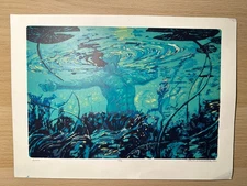 Ramiro Rodriguez - Lotus - Signed Serigraph /18 Original Print 2000 Rare