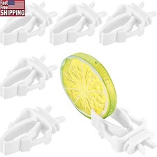 Bird Food Clips 6 Pack Plastic Cage Holders Parakeets Finches Cockatiels New
