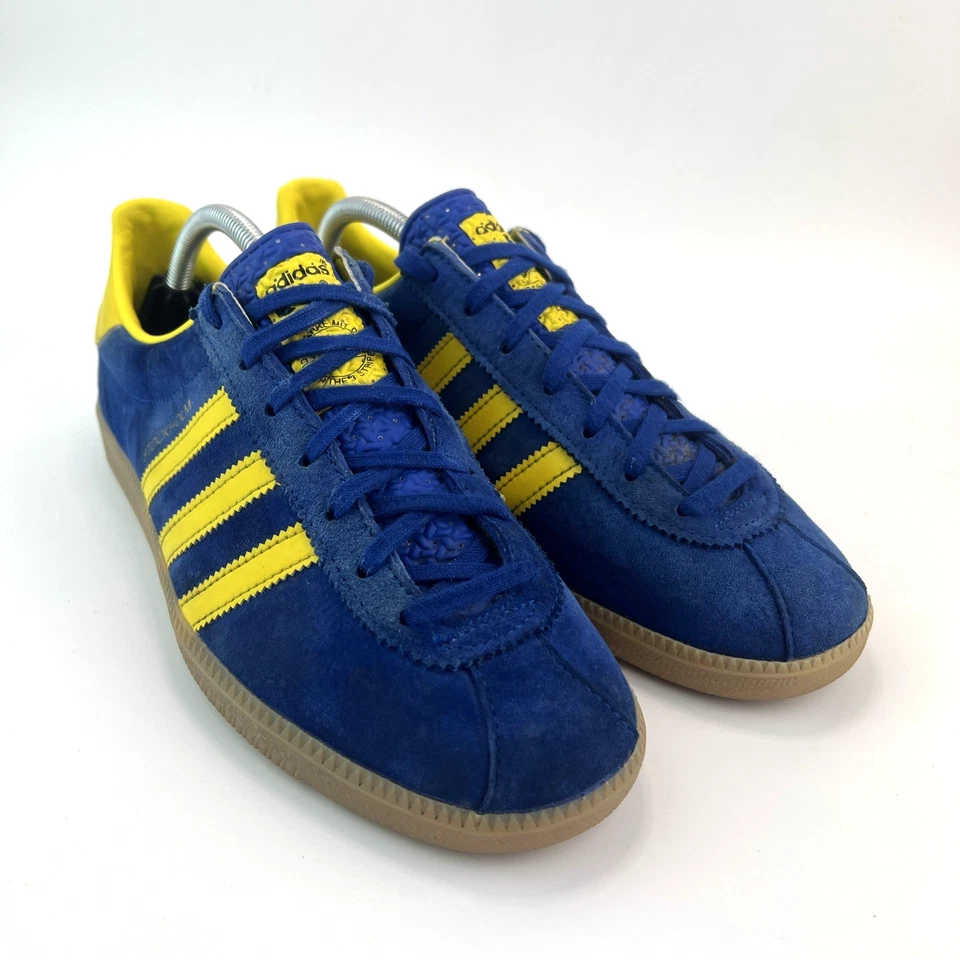 Adidas Stockholm 2021 Herren Sneaker Turnschuhe Blau Gelb Gummi Turnschuhe UK 8,5 - Bild 3 von 4