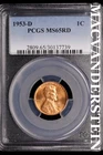 1953-D Lincoln Wheat Cent-PCGS MS 65 RD Choice Gem BU No Reserve #SLL318