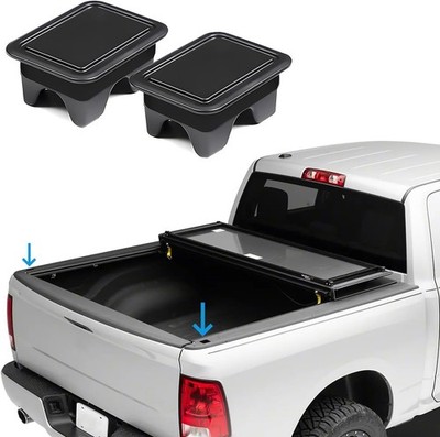 Stake pocket covers set of 2 bed rail caps for Dodge Ram 1500 2500