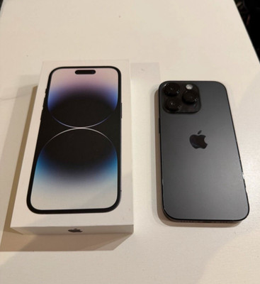 Apple iPhone 14 Pro - 128GB - Batterie 100% Space Schwarz (Ohne Simlock)