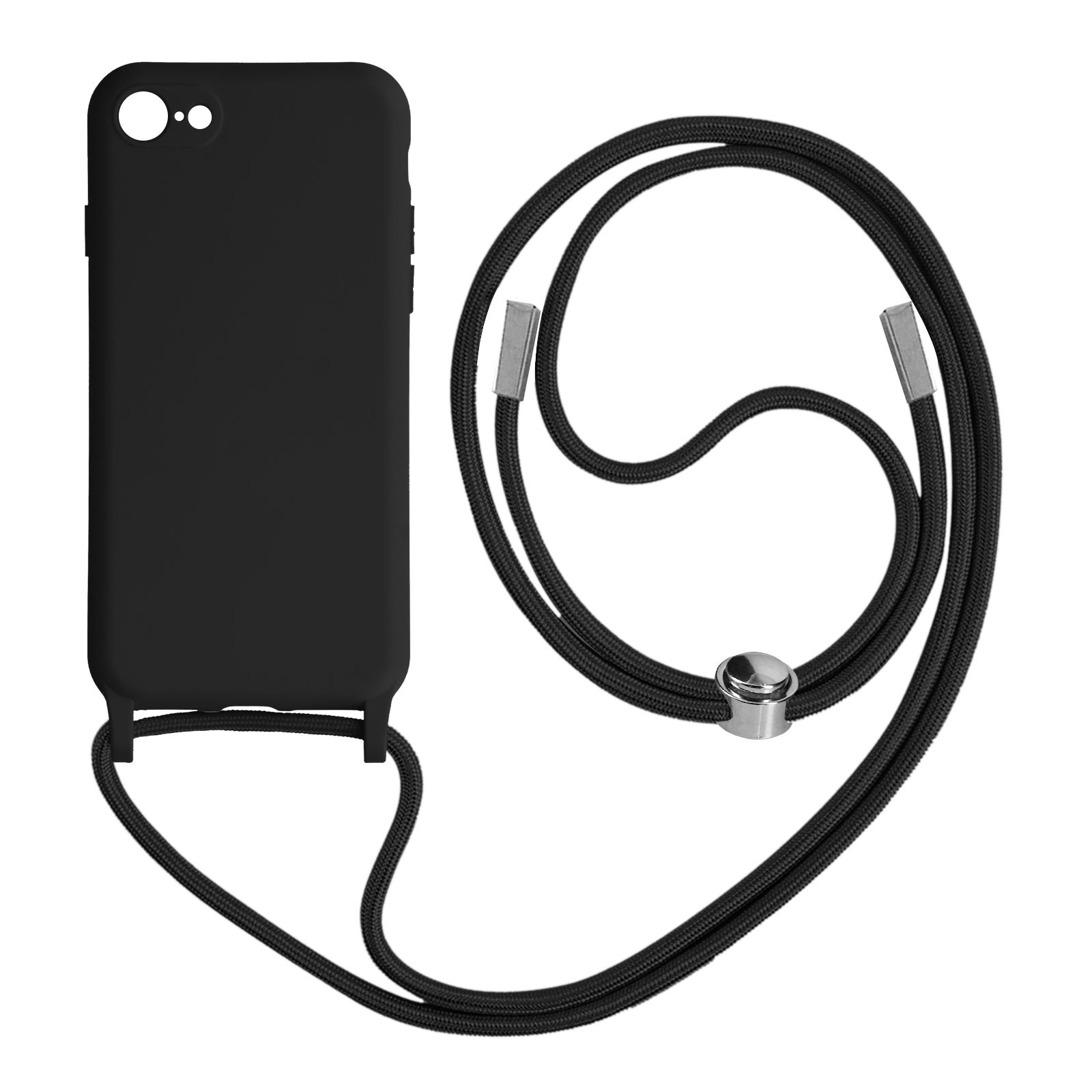 Coque iPhone SE cordon 80 cm protection silicone transparente iPhone 7 8
