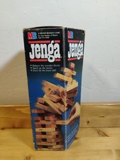 Original Vtg 1986 JENGA Game By Milton Bradley Complete W Plastic Sleeve 4793