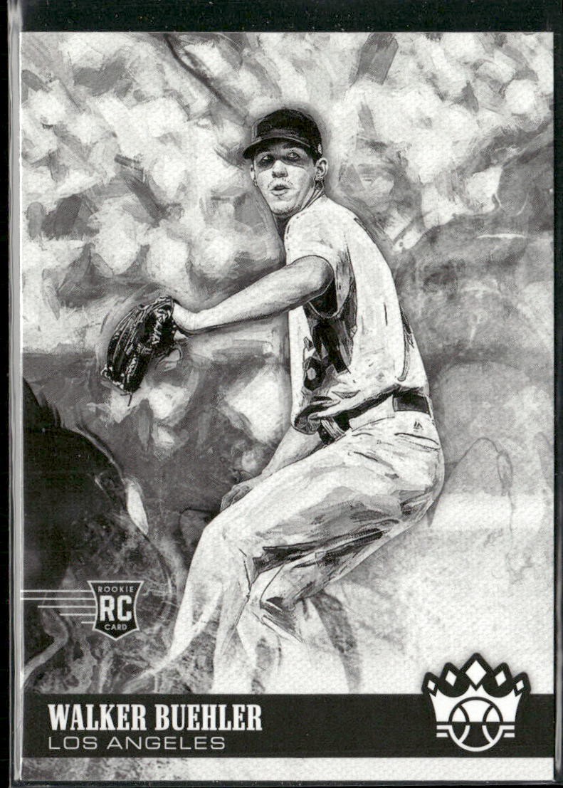 Walker Buehler 2018 Panini Diamond Kings #108b Black and White Photo Dodgers