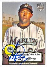 Alejandro De Aza autographed baseball card 2007 Topps Bowman Heritage #23 Rookie