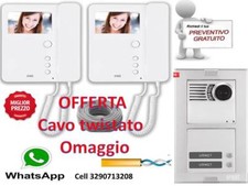 KIT CAVO + VIDEOCITOFONO BIFAMILIARE URMET 1783/322 completo di cavo twistato 