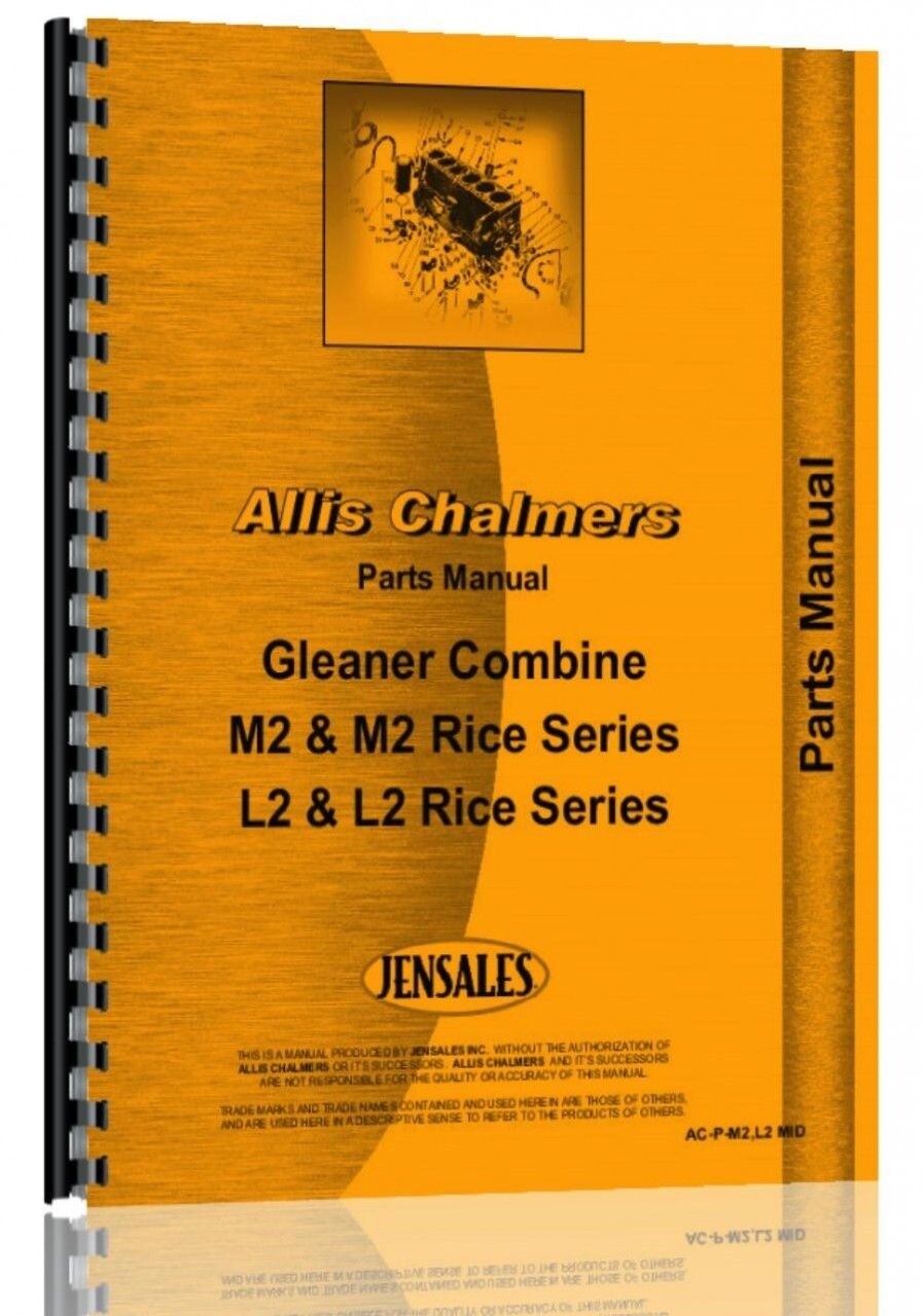 Allis Chalmers M2 Combine Parts Manual for Serial Numbers 15501 to 17500