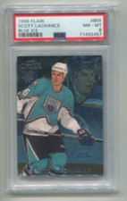 1996 Flair - SCOTT LACHANCE - Blue Ice #B55 - ISLANDERS PSA 8  Pop 1 None Higher