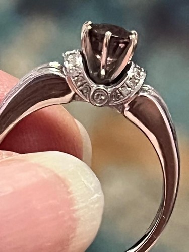 Rosa/lila Granat Ring in 14K Weißgold Größe 9 - Bild 7 von 9