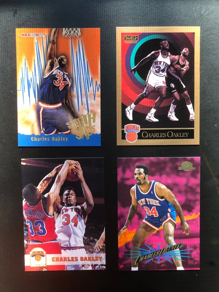 Tarjetas de baloncesto (4) de Charles Oakley Upper Deck, Flleer, SkyBox de la década de 1990 hechas en EE. UU. Foto 2 de 4