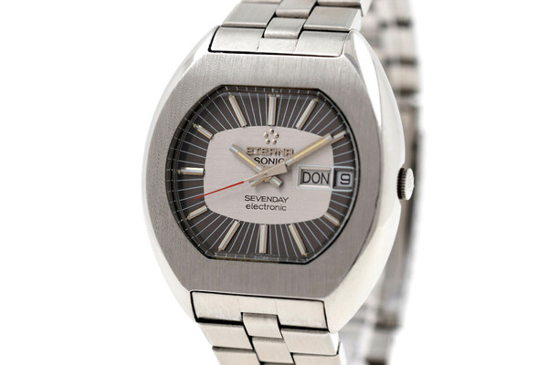 ETERNA Sonic Sevenday Electronic Uhr Ref. 180T ESA9164 Day/Date (SO978)