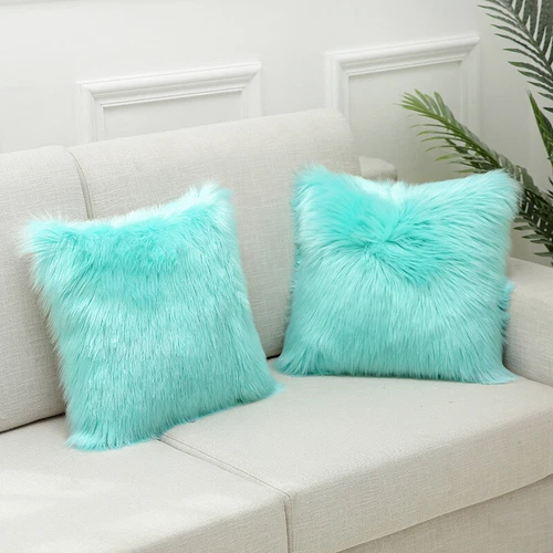 Luxury Faux Wool Plush Soft Fluffy Cushion Cover Pillow Cases Sofa Home Decor AA - Picture 25 of 39